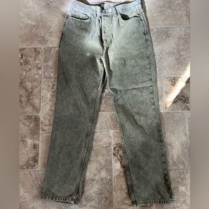 Topshop, army green jeans.